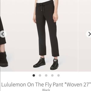 On the fly woven pant